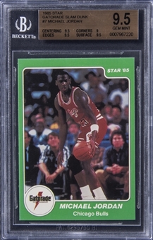 1985 Star Gatorade Slam Dunk #7 Michael Jordan Rookie Card – BGS GEM MINT 9.5